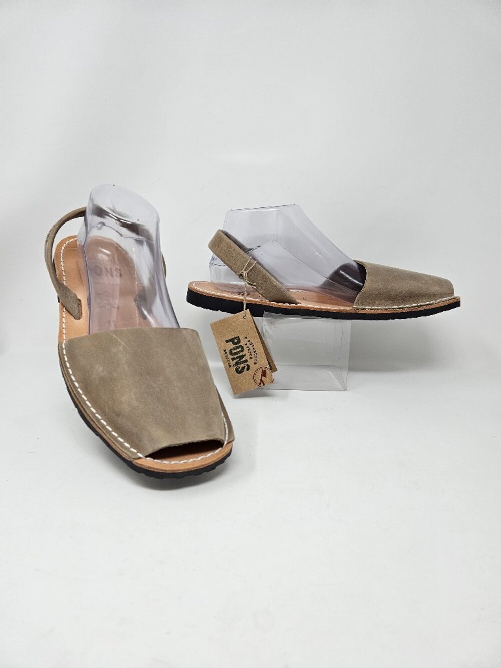 NWT Pons Avarca Menorca Womens Size 11 US 41 EU Tan Leather Slingback Sandals